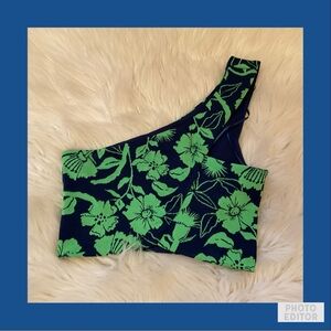 Zara Floral One Shoulder Crop Top - NWT - Small